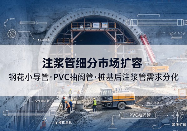 镇江注浆管细分市场扩容，隧道钢花小导管、PVC 袖阀管、桩基后注浆管需求分化